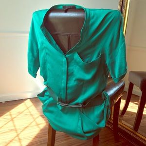 BCBG MaxAzria Silky Shirt Dress EUC